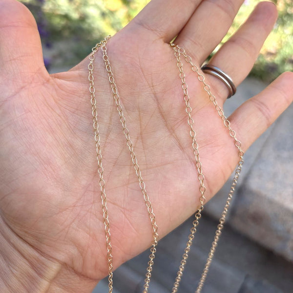 5 Feet 1/20 14K Gold Filled Unfinished Cable Chain Link, 2.2mm Width, Non Tarnish, KG-G1