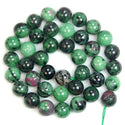 Natural Ruby Zoisite Gemstone Round Beads, 15 Inch/1 Strand, Size Selections: 4mm/6mm/8mm/10mm