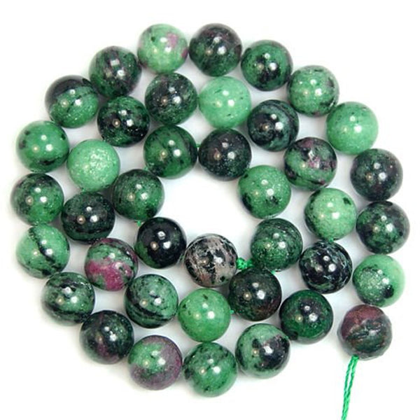 Natural Ruby Zoisite Gemstone Round Beads, 15 Inch/1 Strand, Size Selections: 4mm/6mm/8mm/10mm