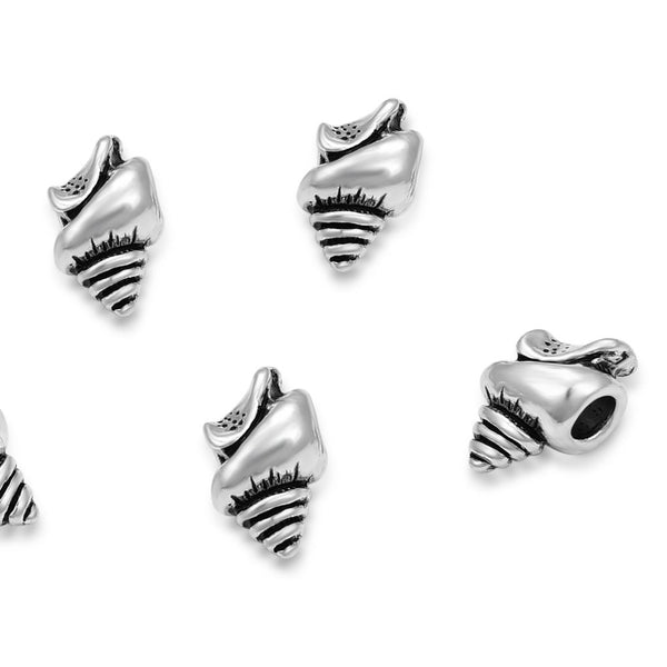 20pcs Cute Ice Cream Large Hole Beads, Hole ID 4.5mm, Antique Silver, Zinc Alloy Metal, MEC-F11