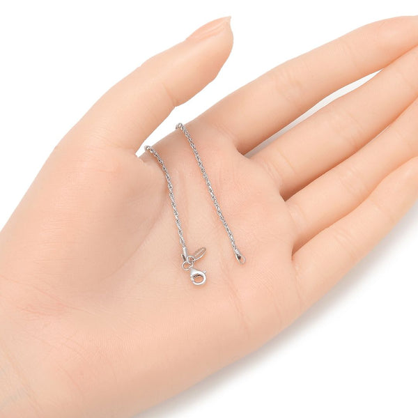 1pc 925 Sterling Silver 1.3mm Diamond Cut Braided Rope Chain Bracelet, Tarnish Resistant White Gold Plated, Length Selections: 7 inch/7.5 inch/8 inch