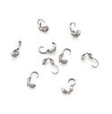 100pcs 4mm 304 Stainless Steel Clamshell Calotte Bead Tips – Open Hook Knot Covers