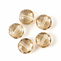 25pcs Adabele Austrian Faceted Flat Round Coin Crystal Beads #5052, Silver Champagne, 8mm, Hole ID 1mm, SSMR829