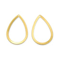10pcs 36mm Large Teardrop WaterDrop Pendants, Tarnish Resistant, 18K Yellow Gold Plated Brass, BFW-A38