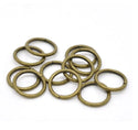 100pcs Open Jump Rings, O Rings, Antique Bronze Plated Brass, 1mm/18 Gauge, Size Selections: 10mm/12mm