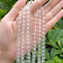 Lab Created Clear Crystal White Quartz Gemstone Round Beads, 1 Strand/15 Inch, Size Selections: 4mm/6mm/8mm/10mm