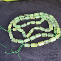 Natural Green Prehnite Crystal Gemstone Faceted Tube Beads, 14x7mm, Hole ID 1mm, 15 Inch/1 Strand, GZ8-13