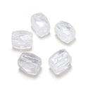 10pcs Natural White Quartz Clear Crystal Gemstone Faceted Cylinder Tube Beads, 12-18mm, Hole ID 1mm, GZ9-3