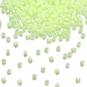30g Miyuki Delica 11/0 Seed Beads, Translucent Luminous Dyed Yellow DB2031