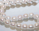 14 Inch Natural A+ Grade Lustrous Teardrop Oval Rice Pearl Beads, White Cultured Freshwater Pearls, 4-5mm, Hole ID 0.7mm, PB2-45