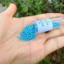 7.5g Miyuki Delica 11/0 Seed Beads, Glazed Luster Turquoise Blue DB218