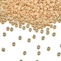 7.5g Miyuki Delica 11/0 Seed Beads, Opaque Matte Pear DB1581