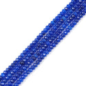 Natural Sapphire Blue Quartz Gemstone Faceted Rondelle Beads, 3x2mm/Small Tiny, Hole ID 0.8mm, 13 Inch/1 Strand, GH2R-8