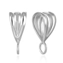 5pcs 925 Sterling Silver 14mm Folding Donut Bails, Pendant Connector, Closed Parallel Ring, SS355-2