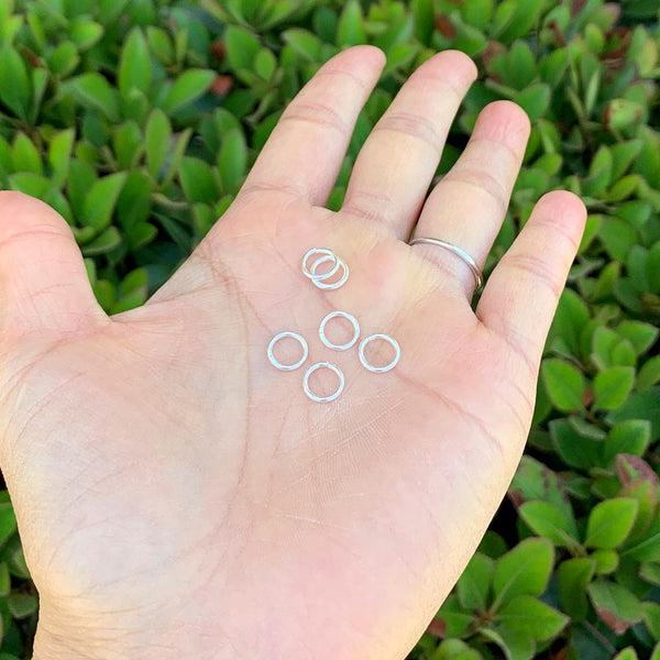 20pcs 925 Sterling Silver Open Jump Rings, 1mm/18 Gauge, Size Selections: 4mm/6mm/8mm/10mm/12mm