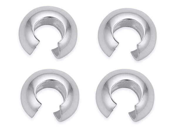 20pcs 925 Sterling Silver Crimp Bead Knot Cover, End Caps, Size Selections: 3mm/4mm/5mm/6mm