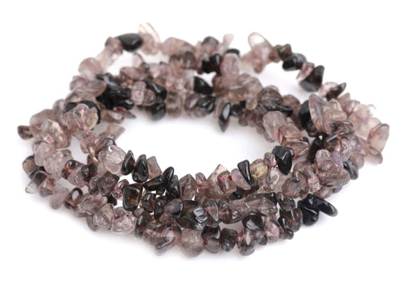 Natural Smoky Quartz Gemstones Chip Beads, Free Form, 5mm-8mm, Hole ID 1mm, 1 Strand/31 Inch, GZ1-18