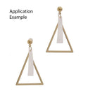 100pcs Triangle Beading Hoops, Open Back Bezel Frame, Sterling Silver Plated Brass, Size Selections: 12mm/17mm/20mm