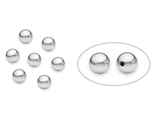 500pcs Small Tiny Seamless Smooth Round Beads, Sterling Silver Plated Brass, Size Selection: 2mm/3mm/4mm