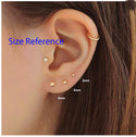1 Pair Real 1/20 14K Gold Filled Ball Post Stud Earrings, Small Tiny Ball Ear Studs, Size Selections: 3mm/4mm