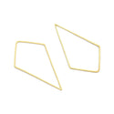 20pcs Raw Brass Kite Shape Beading Connector, Open Back Bezel, Unplated/Uncoated, Size Selections: 20mm Small/60mm Large