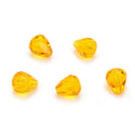 24pcs Adabele Austrian Faceted Teardrop Crystal Beads #5500, Light Topaz Yellow, 12mm x 10mm, Hole ID 1.2mm, SST-1208