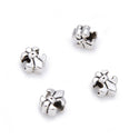 20pcs Fleur De Lis Iris Lily Large Hole Beads, Hole ID 4.5mm, Antique Silver, Zinc Alloy Metal, MEC-D6