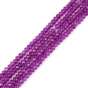 Natural Amethyst Purple Quartz Gemstone Faceted Rondelle Beads, 4x2mm/Small, Hole ID 0.9mm, 14 Inch/1 Strand, GH1R-11