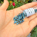 10g Miyuki Half Tila Seed Beads 5x2.3mm, Matte Metallic Iris Blue (HTL-2064)