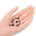 50pcs Pendant Clasp Pinch Bail Clip, Antique Bronze Plated Brass, Size Selections: 15mm/18mm/20mm
