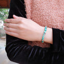 1 Strand Stretch Natural Blue Turquoise Free Form Gemstone Bracelet, 5-8mm Small Beads, Length Selections: 7 inch/7.5 inch
