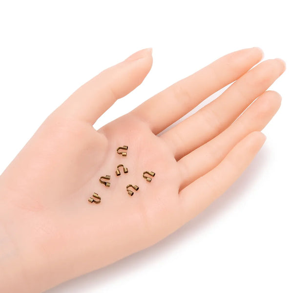 200pcs Wire Guard Thread Protector, Antique Bronze Plated Brass, Tarnish Resistant, Hole ID Selections: 0.5mm/1.6mm