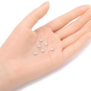 100pcs Grade A Wavy Flower Rhinestone Rondelle Beads, Clear Rhinestone, Sterling Silver Plated Brass, Size Selections: 4mm/6mm/8mm/10mm/12mm