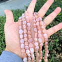 Natural Sunstone Gemstone Oval Tumbled Pebble Beads, Irregular, 8mm to 10mm, Hole ID 1mm, 15 Inch/1 Strand, GZ12-5