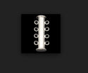 1pc 925 Sterling Silver 4 Strands Multi-Strand Slide Lock Tube Clasp Set, 25.5mm Long, SS188