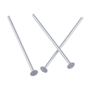 20pcs 925 Sterling Silver Flat Headpin Head Pins, 0.5mm/24 Gauge, Length Selections: 18mm/25mm/30mm/35mm/38mm/50mm