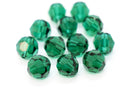 50pcs Adabele Austrian Faceted Round Crystal Beads #5000, Emerald Green, Size Selections: 4mm/6mm/8mm/10mm