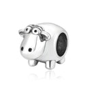 Cute Solid 925 Sterling Silver Sheep Charm Bead, Compatible with Pandora All Other Charm Bracelets