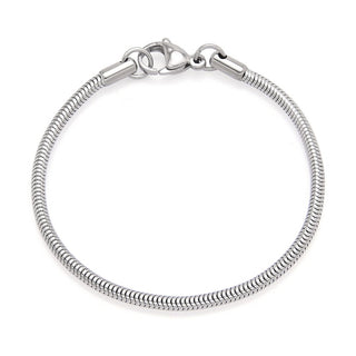5pcs 304 Stainless Steel 3mm Snake Chain Bracelets, Tarnish Resistant, Size Selections: 6.5 Inch/7 Inch/7.5 Inch/8 Inch/8.5 Inch