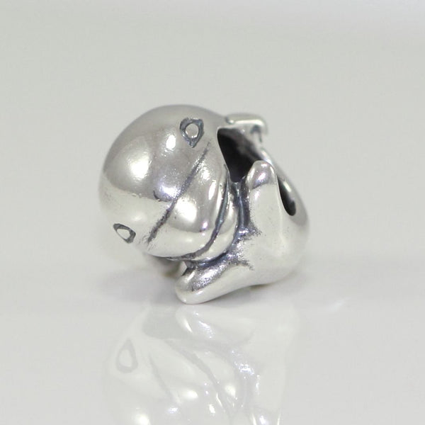 1pc Real Solid Sterling Silver Dancing Dolphin Charm Bead, Compatible with Pandora All Other Charm Bracelets, EC14