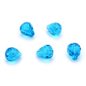 24pcs Adabele Austrian Faceted Teardrop Crystal Beads #5500, Capri Blue, 12mm x 10mm, Hole ID 1.2mm, SST-1225