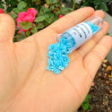 10g Miyuki Quarter Tila Seed Beads 5x1.2mm, Matte Rainbow Robin's Egg Blue QTL413FR