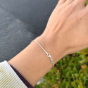 1pc 925 Sterling Silver 1mm Thin Smooth Round Snake Chain Bracelet, Tarnish Resistant White Gold Plated, Length Selections: 7 inch/7.5 inch/8 inch
