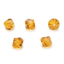 50pcs Adabele Austrian Faceted Bicone Crystal Beads #5301, Amber Topaz (Yellow), Size Selections: 6mm/8mm/10mm