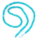 Natural Turquoise Blue Quartz Gemstone Faceted Rondelle Beads, 4x2mm/Small, Hole ID 0.9mm, 14 Inch/1 Strand, GH1R-12