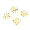 20pcs Raw Brass 10-Petal Flower Connector Link, 2-Hole, 18mm, Unplated/Uncoated, CX-B13