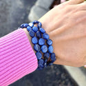1 Strand Stretch Natural Blue Kyanite Free Form Gemstone Bracelet, 7-10mm Beads, Length Selections: 7 inch/7.5 inch