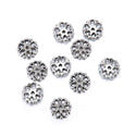 200pcs Filigree Flower Bead Caps, 9mm Bead End Caps, Antique Silver, MC-AB3