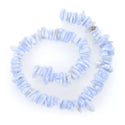 Natural Blue Lace Agate Gemstone Flat Coin Chip Beads, Irregular, 7mm-10mm, Hole ID 1mm, 15 Inch/1 Strand, GZ7-11