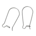 10pcs 925 Sterling Silver Kidney Earring Hooks, 18mm Long, Wire Gauge/Diameter Selections: 0.7mm/0.8mm/0.9mm